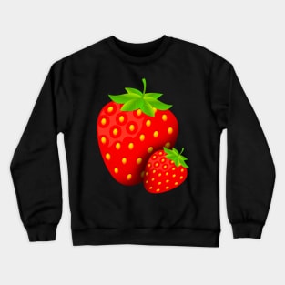 Fresh Strawberries Fruit Vegetarian Vegan Fruits Crewneck Sweatshirt